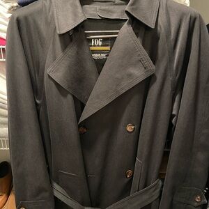 London Fog Men's Charcoal Trench Coat